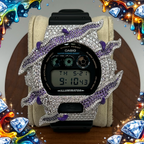 VVS1 Moissanite G-Shock ENAMEL SERIES (PURPLE) DW6900-1V Watch - GRA CERTIFIED