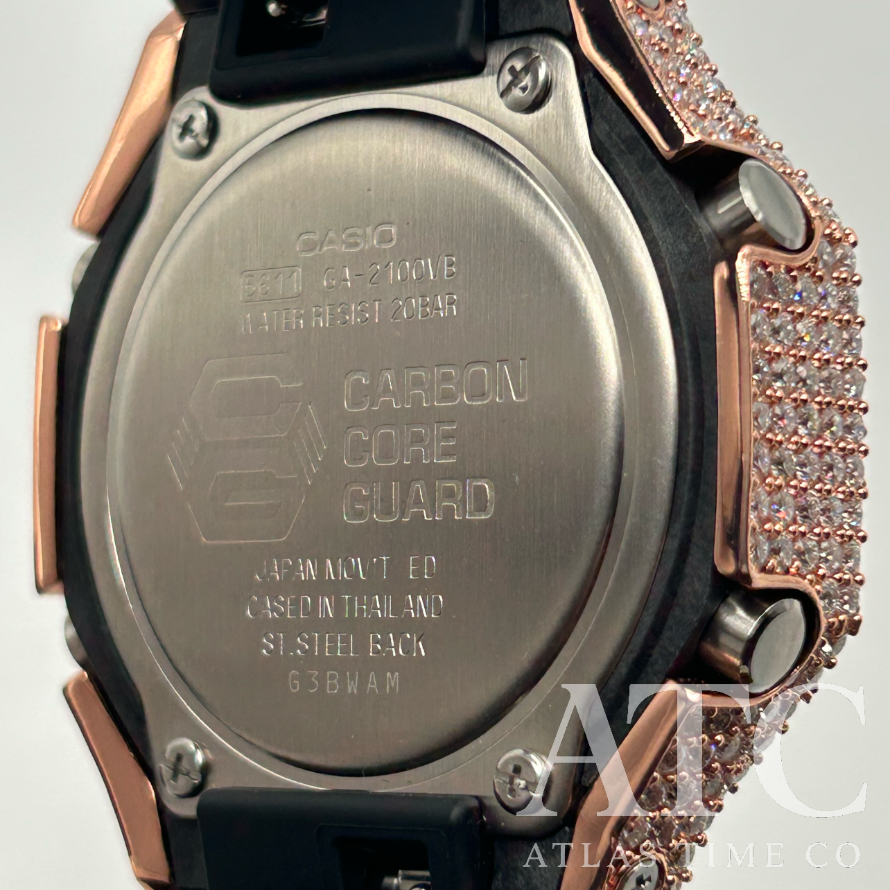VVS1 Moissanite G-Shock GA-2100VB-1A Watch - GRA CERTIFIED