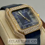 VVS1 Moissanite Ghost Series Stainless Steel Mechanical Watch - GRA CERTIFIED (Gold/Blue)