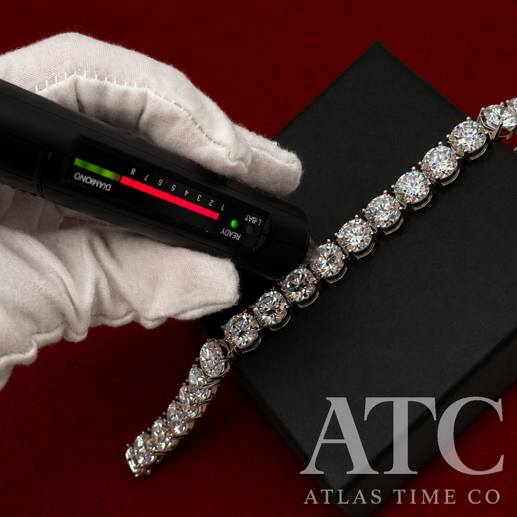 80TCW 10MM VVS1 Moissanite Tennis Bracelet GRA CERTIFIED - 925 Sterling Silver