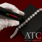 80TCW 10MM VVS1 Moissanite Tennis Bracelet GRA CERTIFIED - 925 Sterling Silver