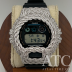 VVS1 Moissanite G-Shock DW6900-1V Watch - GRA CERTIFIED