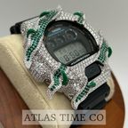 VVS1 Moissanite G-Shock ENAMEL SERIES (GREEN) DW6900-1V Watch - GRA CERTIFIED