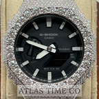 VVS1 Moissanite G-Shock GA-2100-1AER Watch - GRA CERTIFIED