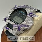 VVS1 Moissanite G-Shock ENAMEL SERIES (PURPLE) DW6900-1V Watch - GRA CERTIFIED