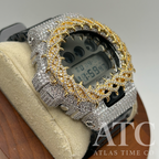 VVS1 Moissanite G-Shock DW6900SK-1 Watch - GRA CERTIFIED