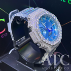 VVS1 Moissanite G-Shock GA-2100BM-7A2CR Watch - GRA CERTIFIED