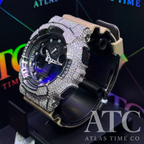 VVS1 Moissanite G-Shock GA-100LA8 Watch - GRA CERTIFIED
