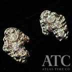 Nugget VVS1 Moissanite 12mm Earrings GRA CERTIFIED - 925 Sterling Silver