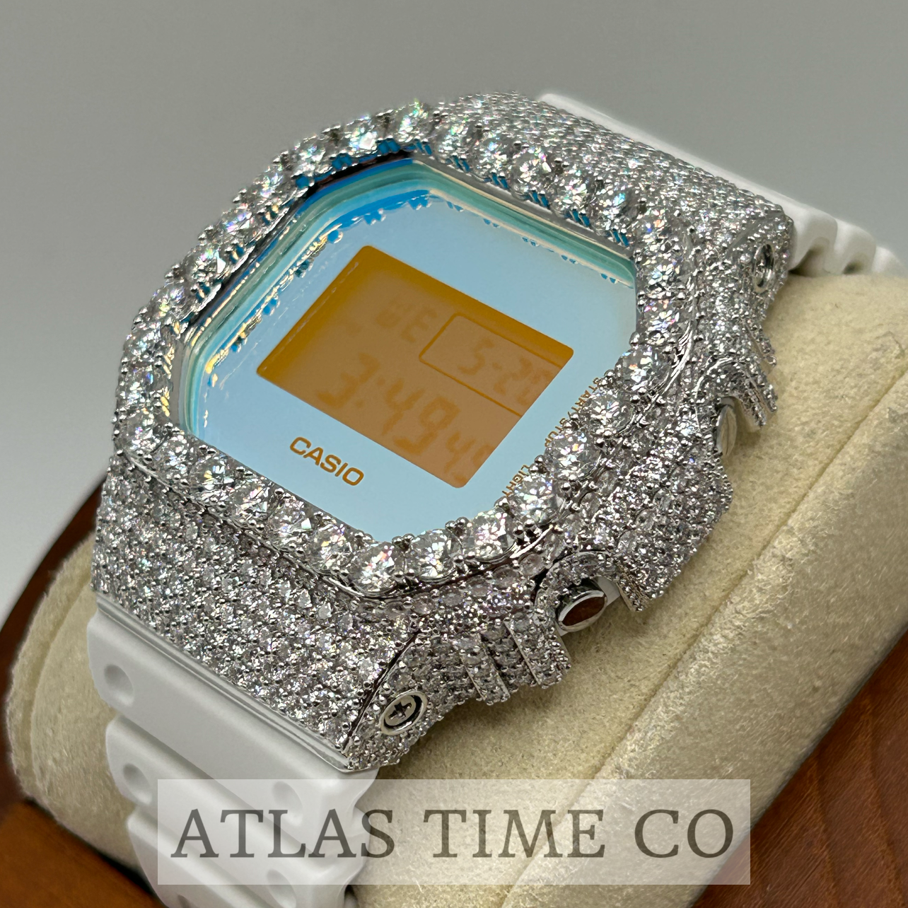 VVS1 Moissanite G-Shock DW-5600TL-7 Watch - GRA CERTIFIED