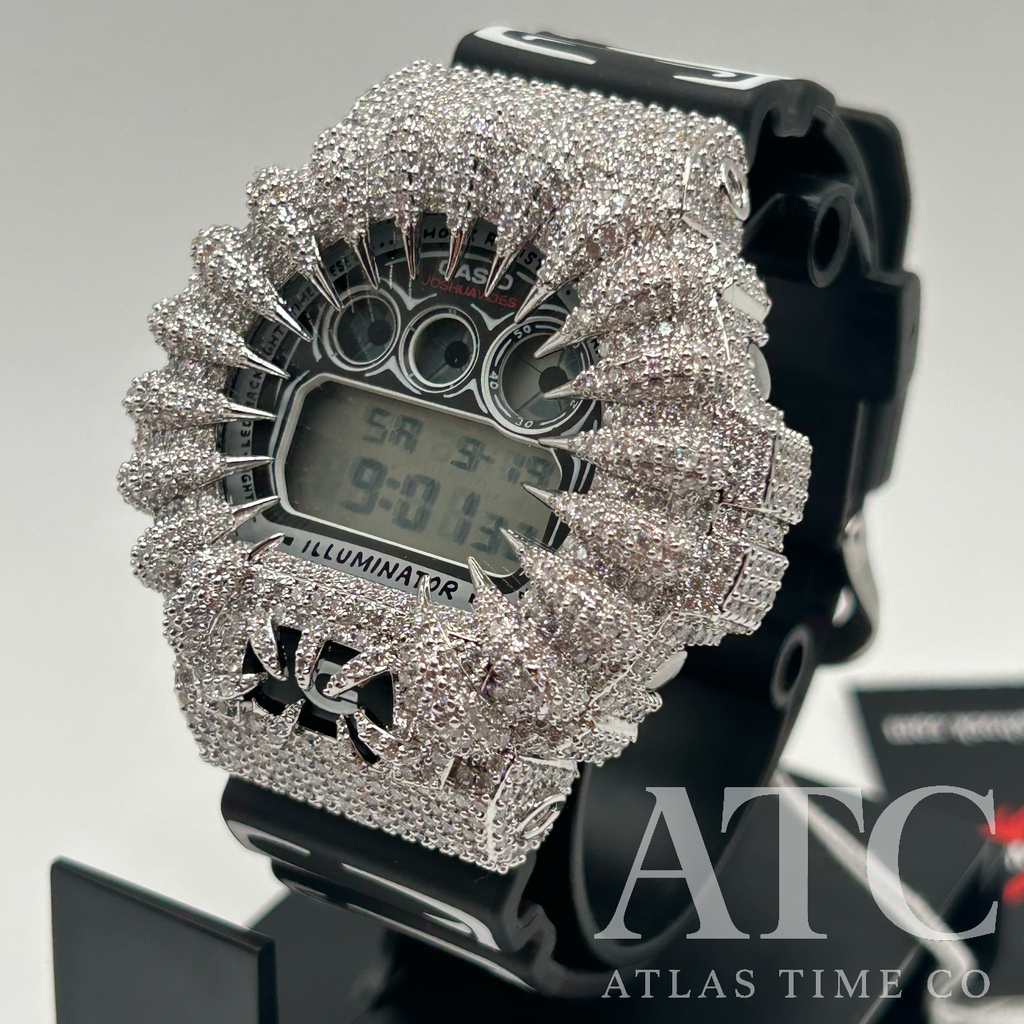 VVS1 Moissanite G-Shock X Joshua Vides DW6900JV-1 Watch - GRA CERTIFIED