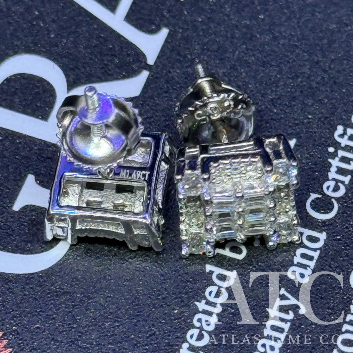 Square VVS1 8.5mm Moissanite Earrings GRA CERTIFIED - 925 Sterling Silver