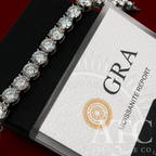 80TCW 10MM VVS1 Moissanite Tennis Bracelet GRA CERTIFIED - 925 Sterling Silver