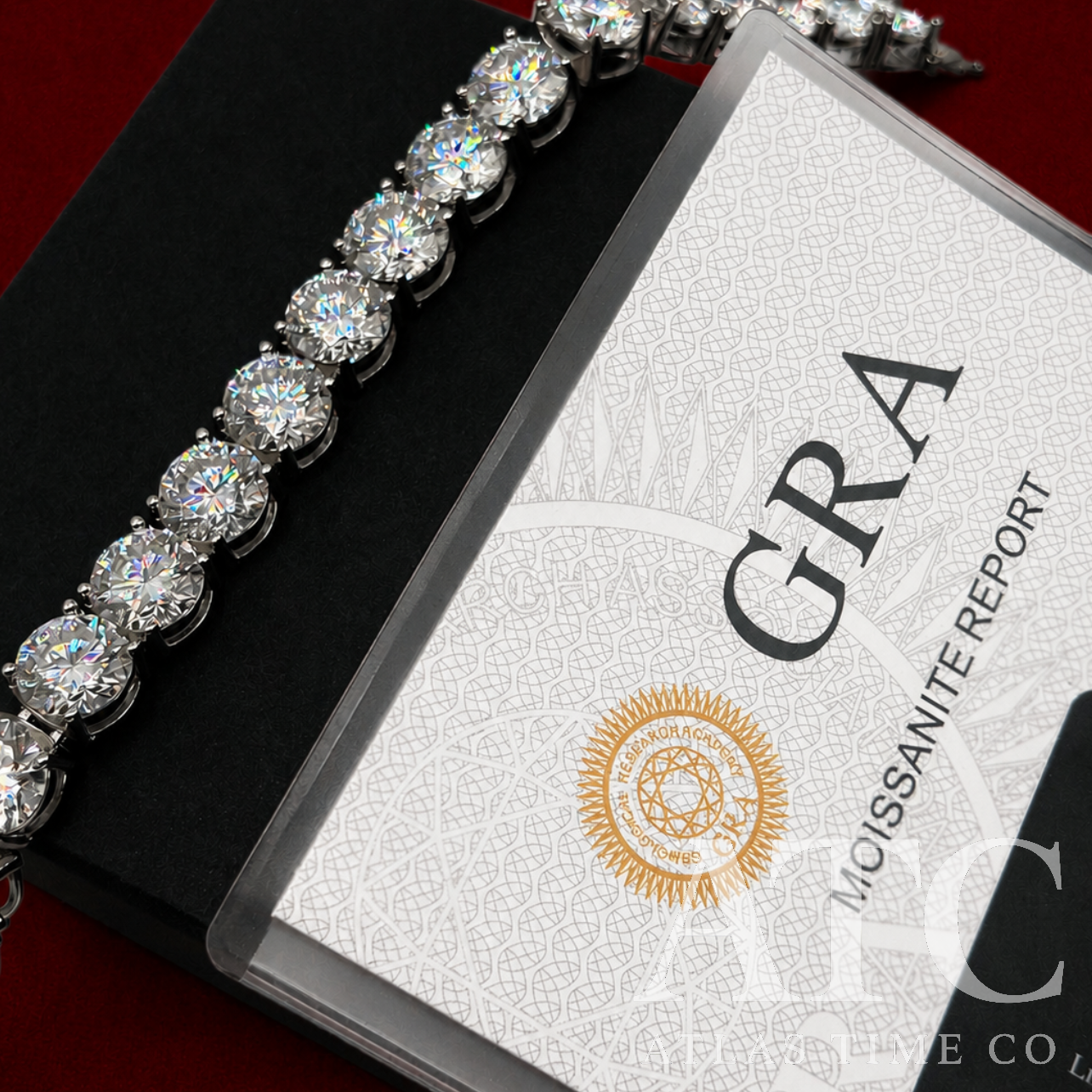 80TCW 10MM VVS1 Moissanite Tennis Bracelet GRA CERTIFIED - 925 Sterling Silver