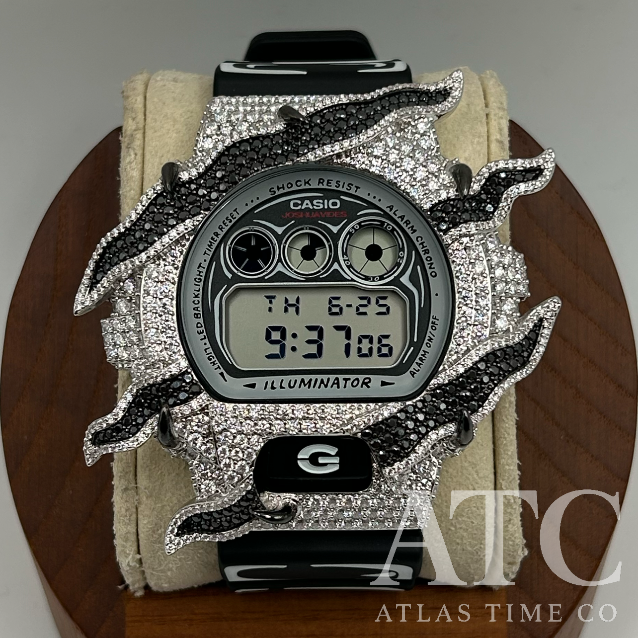 VVS1 Moissanite G-Shock X Joshua Vides DW6900JV-1 Watch - GRA CERTIFIED