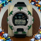 VVS1 Moissanite G-Shock ENAMEL SERIES (MAPLE LEAF) DW6900-1V Watch - GRA CERTIFIED