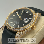 VVS1 Moissanite Ghost Series Stainless Steel Mechanical Watch - GRA CERTIFIED (Gold/Black)