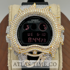 VVS1 Moissanite G-Shock DW6900MS-1 Watch - GRA CERTIFIED - EYE OF HORUS