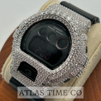VVS1 Moissanite G-Shock DW6900MS-1 Watch - GRA CERTIFIED