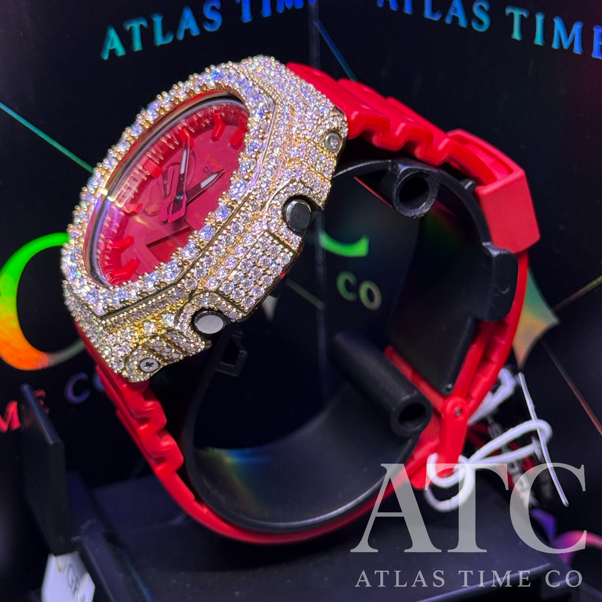 VVS1 Moissanite G-Shock GA-2100-4A Watch - GRA CERTIFIED