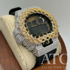 VVS1 Moissanite G-Shock DW6900CF-1 Watch - GRA CERTIFIED