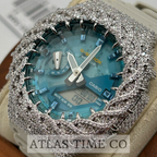 VVS1 Moissanite G-Shock GA-2100AS-5A Watch - GRA CERTIFIED