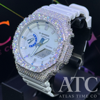 VVS1 Moissanite G-Shock GA-2100HDS-7A Watch - GRA CERTIFIED
