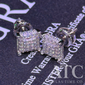 Square VVS1 7.5mm Moissanite Earrings GRA CERTIFIED - 925 Sterling Silver