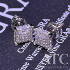 Square VVS1 7.5mm Moissanite Earrings GRA CERTIFIED - 925 Sterling Silver