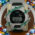 VVS1 Moissanite G-Shock ENAMEL SERIES (GREEN) DW6900-1V Watch - GRA CERTIFIED