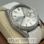 VVS1 Moissanite Ghost Series Stainless Steel Mechanical Watch - GRA CERTIFIED (Silver/White)