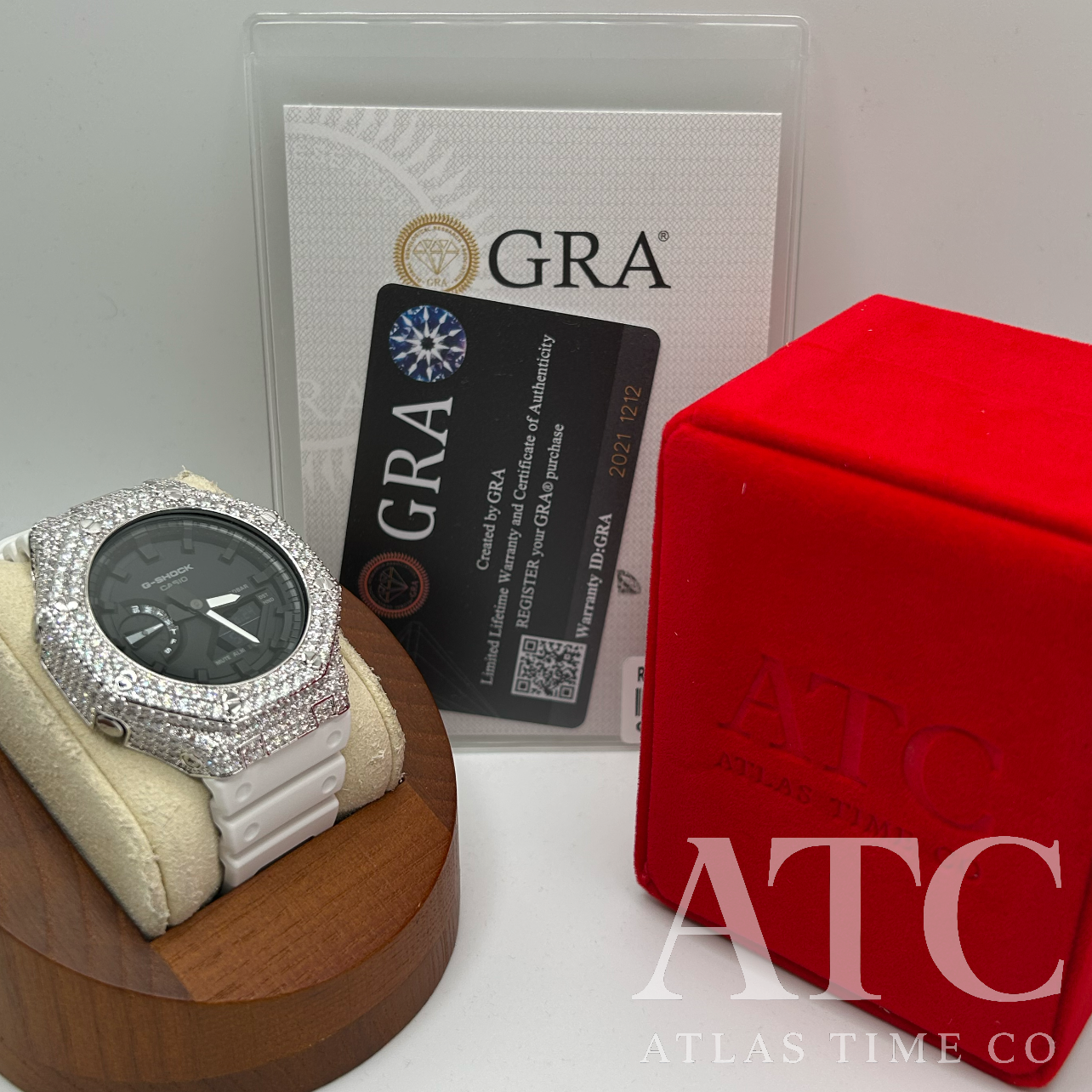 VVS1 Moissanite G-Shock GA-21007A Iced Out Watch - GRA CERTIFIED