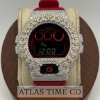 VVS1 Moissanite G-Shock DW-6900RRB-4 Watch - GRA CERTIFIED