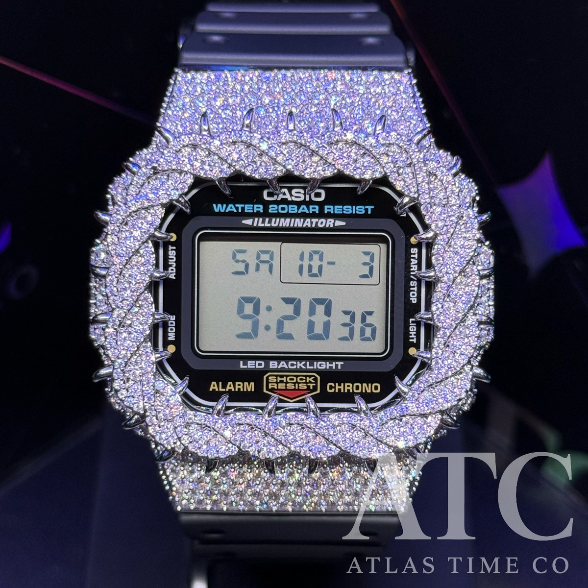 VVS1 Moissanite G-Shock DW-5600UE Watch - GRA CERTIFIED