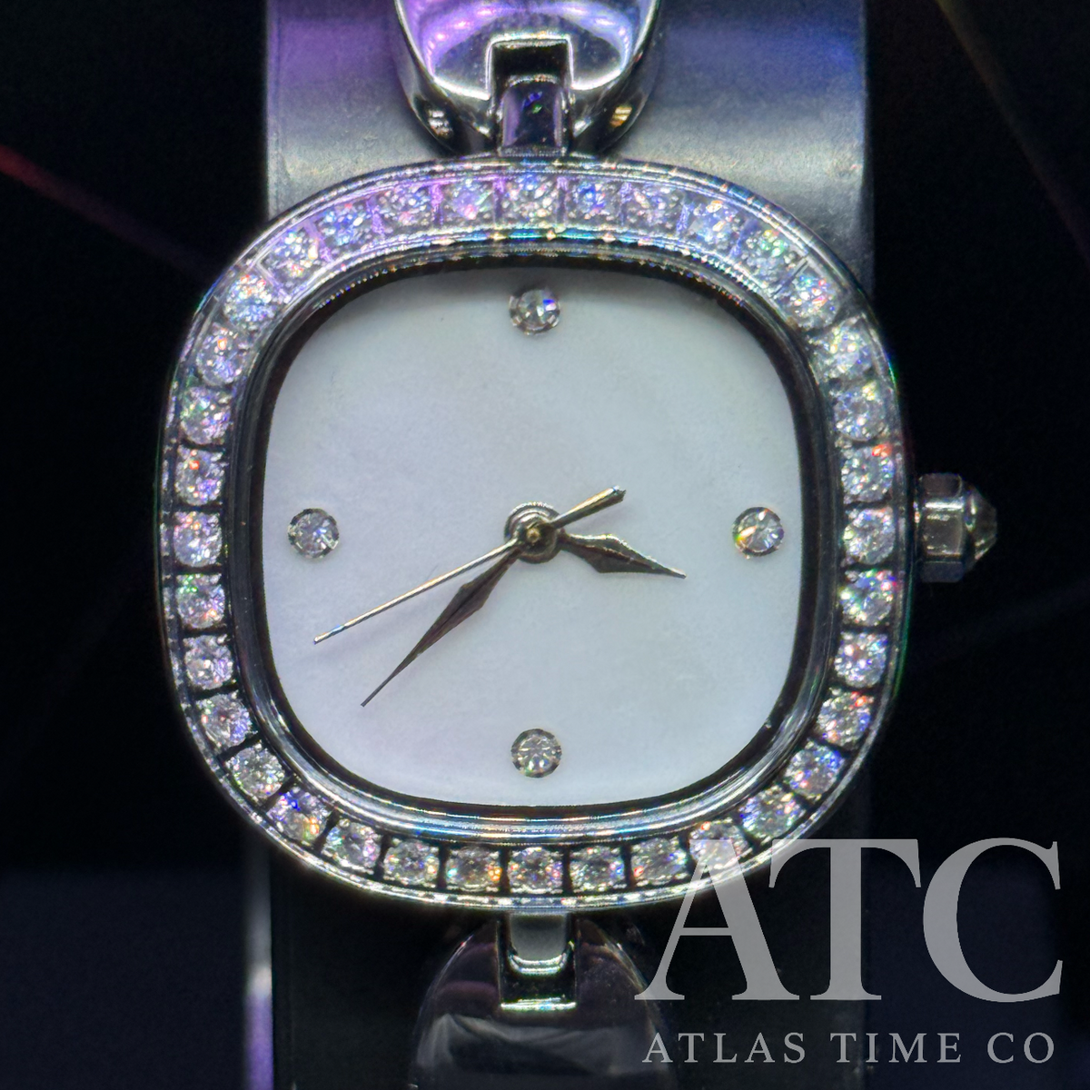 VVS1 Moissanite Quartz Women’s Watch - GRA CERTIFIED (Pink/Silver)