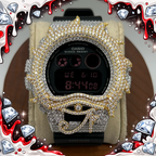 VVS1 Moissanite G-Shock DW6900MS-1 Watch - GRA CERTIFIED - EYE OF HORUS
