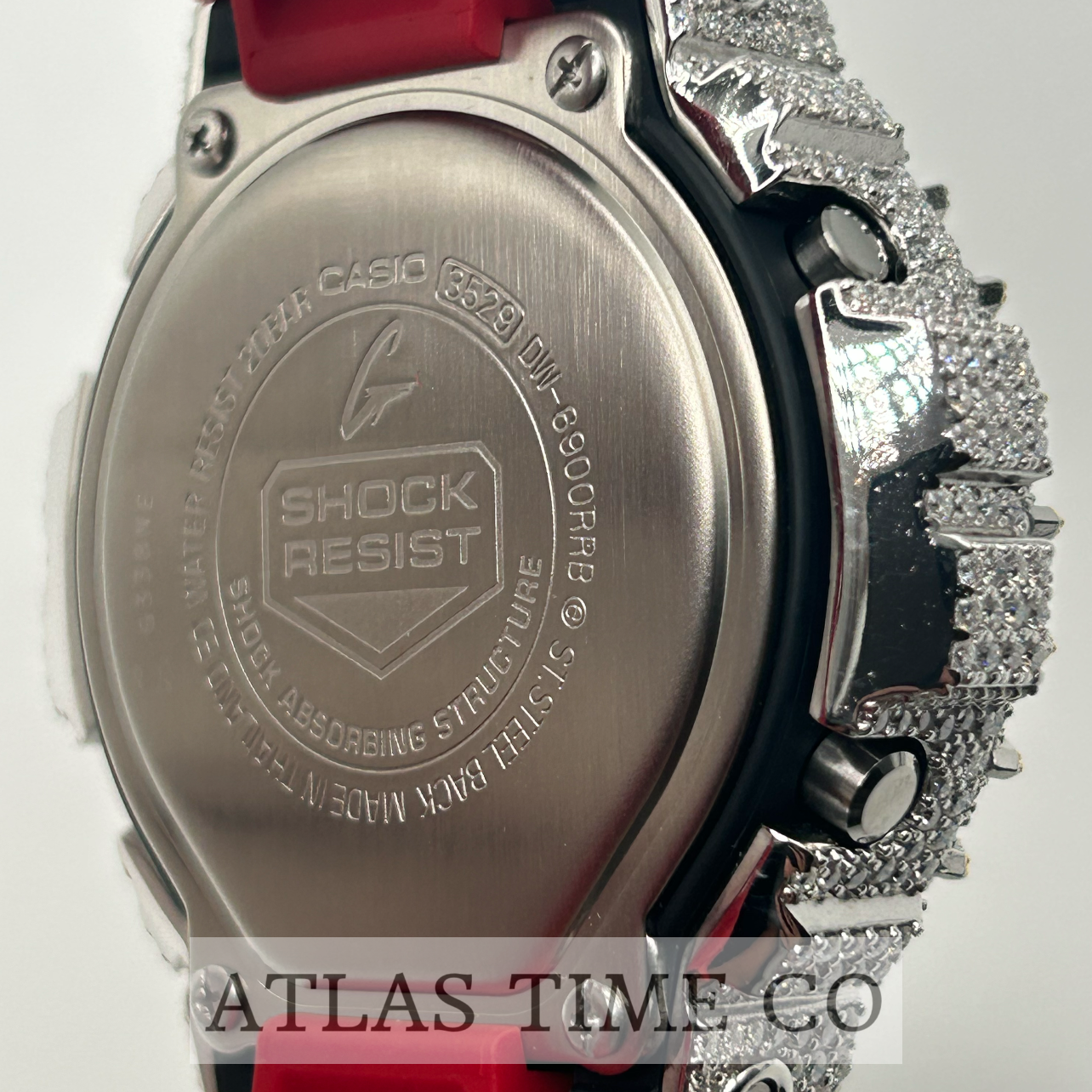 VVS1 Moissanite G-Shock DW-6900RRB-4 Watch - GRA CERTIFIED