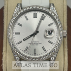 VVS1 Moissanite Ghost Series Stainless Steel Mechanical Watch - GRA CERTIFIED (Silver/White)