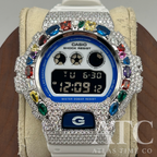 VVS1 Moissanite G-Shock DW-6900HDS-7A1DR Watch - GRA CERTIFIED