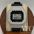 VVS1 Moissanite G-Shock DW-5600RS-8 Watch - GRA CERTIFIED