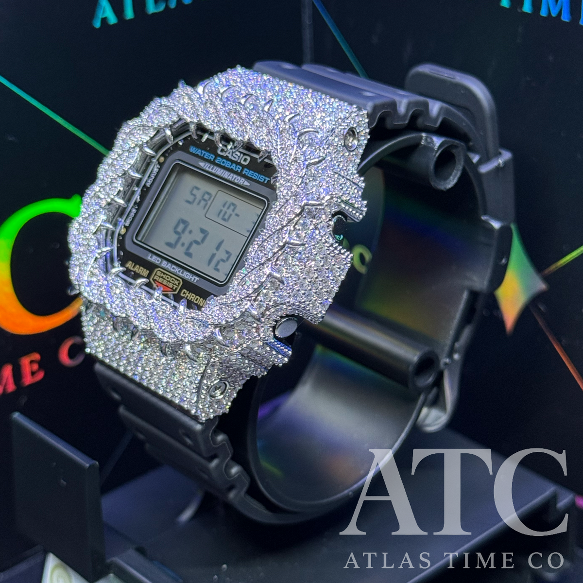 VVS1 Moissanite G-Shock DW-5600UE Watch - GRA CERTIFIED