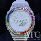 VVS1 Moissanite G-Shock GA-21007A7CR Watch - GRA CERTIFIED (Full Baguette)