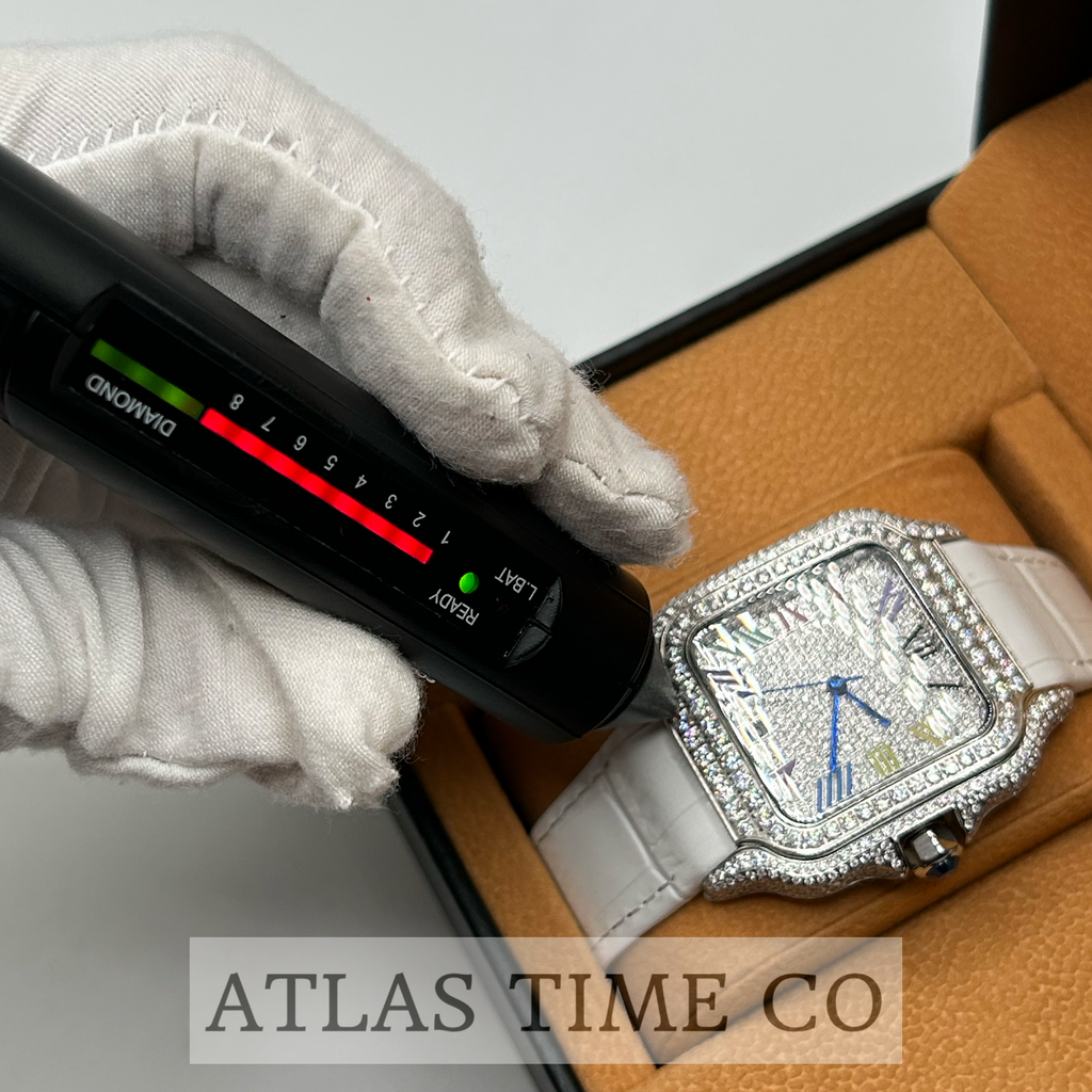 VVS1 Moissanite Ghost Series Stainless Steel Mechanical Watch - GRA CERTIFIED (White/Silver)