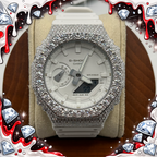 VVS1 Moissanite G-Shock GA-21007A7CR Watch - GRA CERTIFIED