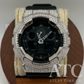 VVS1 Moissanite G-Shock GA100MB1ACR Watch - GRA CERTIFIED