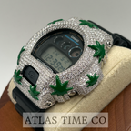 VVS1 Moissanite G-Shock ENAMEL SERIES (MAPLE LEAF) DW6900-1V Watch - GRA CERTIFIED