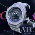 VVS1 Moissanite G-Shock GA-21007A Watch - GRA CERTIFIED
