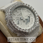 VVS1 Moissanite G-Shock GA-21007A7CR Watch - GRA CERTIFIED