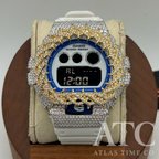 VVS1 Moissanite G-Shock DW-6900HDS-7A1DR Watch - GRA CERTIFIED