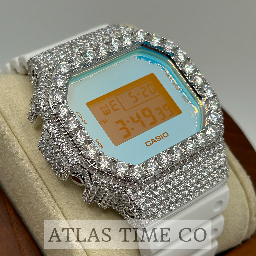 VVS1 Moissanite G-Shock DW-5600TL-7 Watch - GRA CERTIFIED
